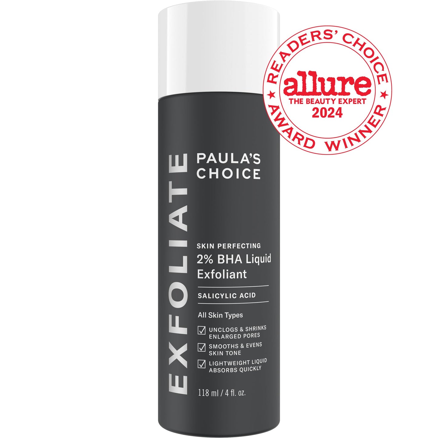 Paula's Choice SKIN PERFECTING 2% BHA Liquid Salicylic Acid Exfoliant-Facial Exfoliant for Blackheads, Enlarged Pores, Wrinkles & Fine Lines