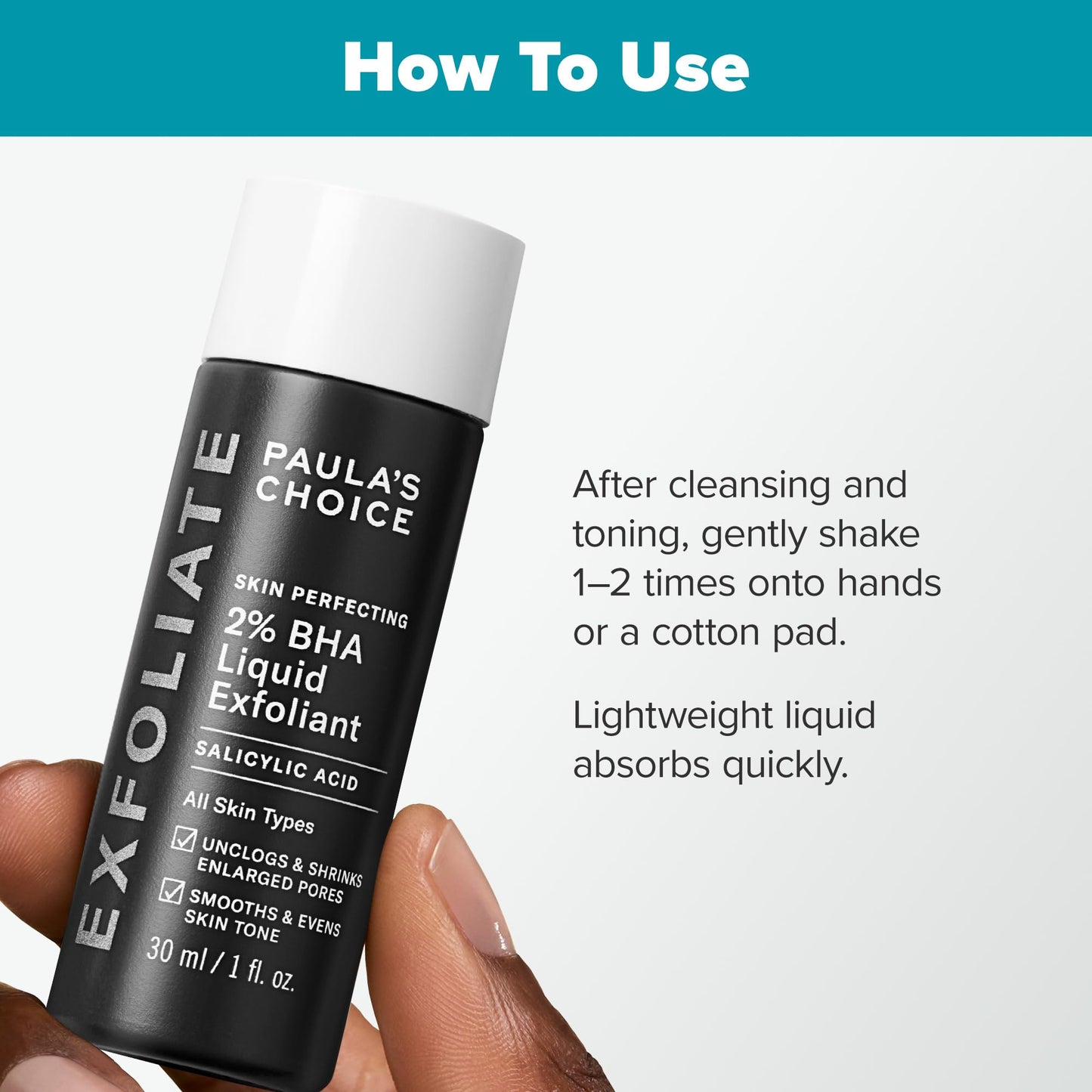 Paula's Choice SKIN PERFECTING 2% BHA Liquid Salicylic Acid Exfoliant-Facial Exfoliant for Blackheads, Enlarged Pores, Wrinkles & Fine Lines