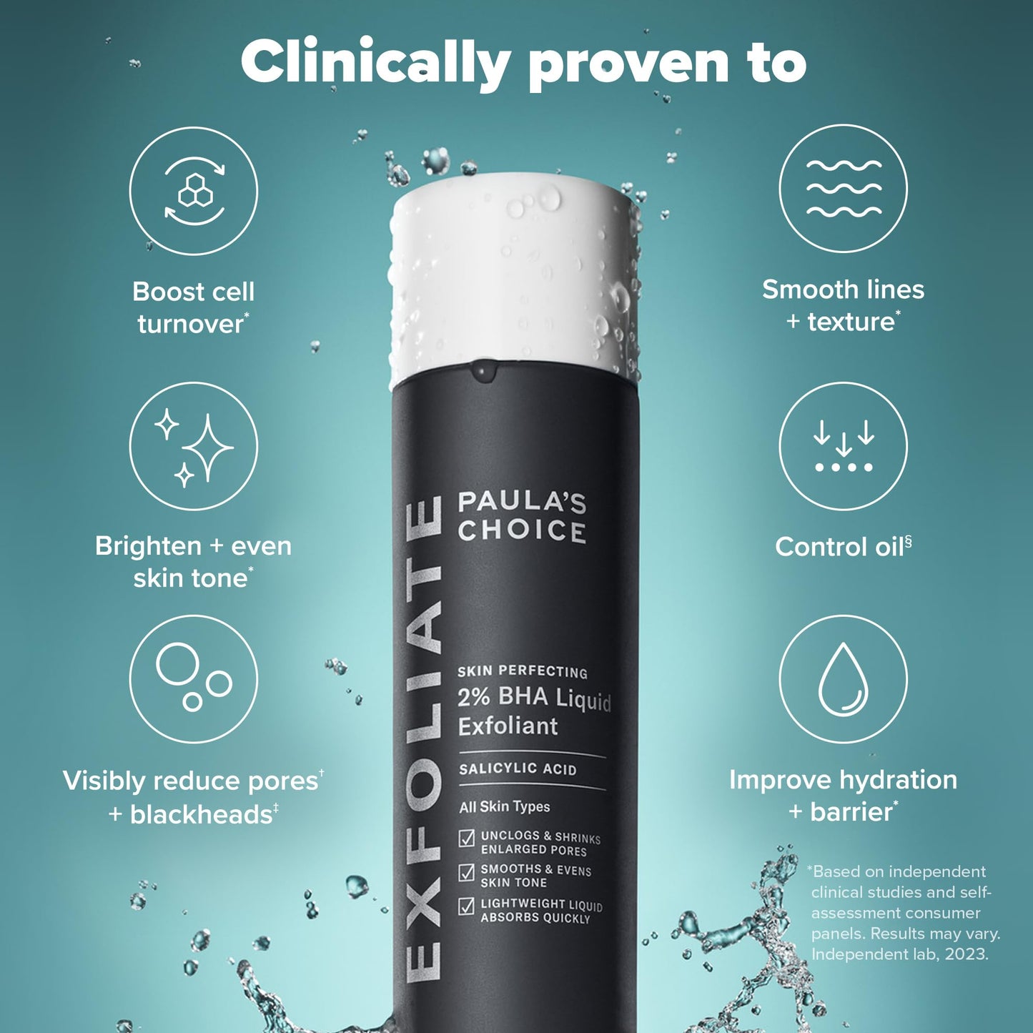 Paula's Choice SKIN PERFECTING 2% BHA Liquid Salicylic Acid Exfoliant-Facial Exfoliant for Blackheads, Enlarged Pores, Wrinkles & Fine Lines