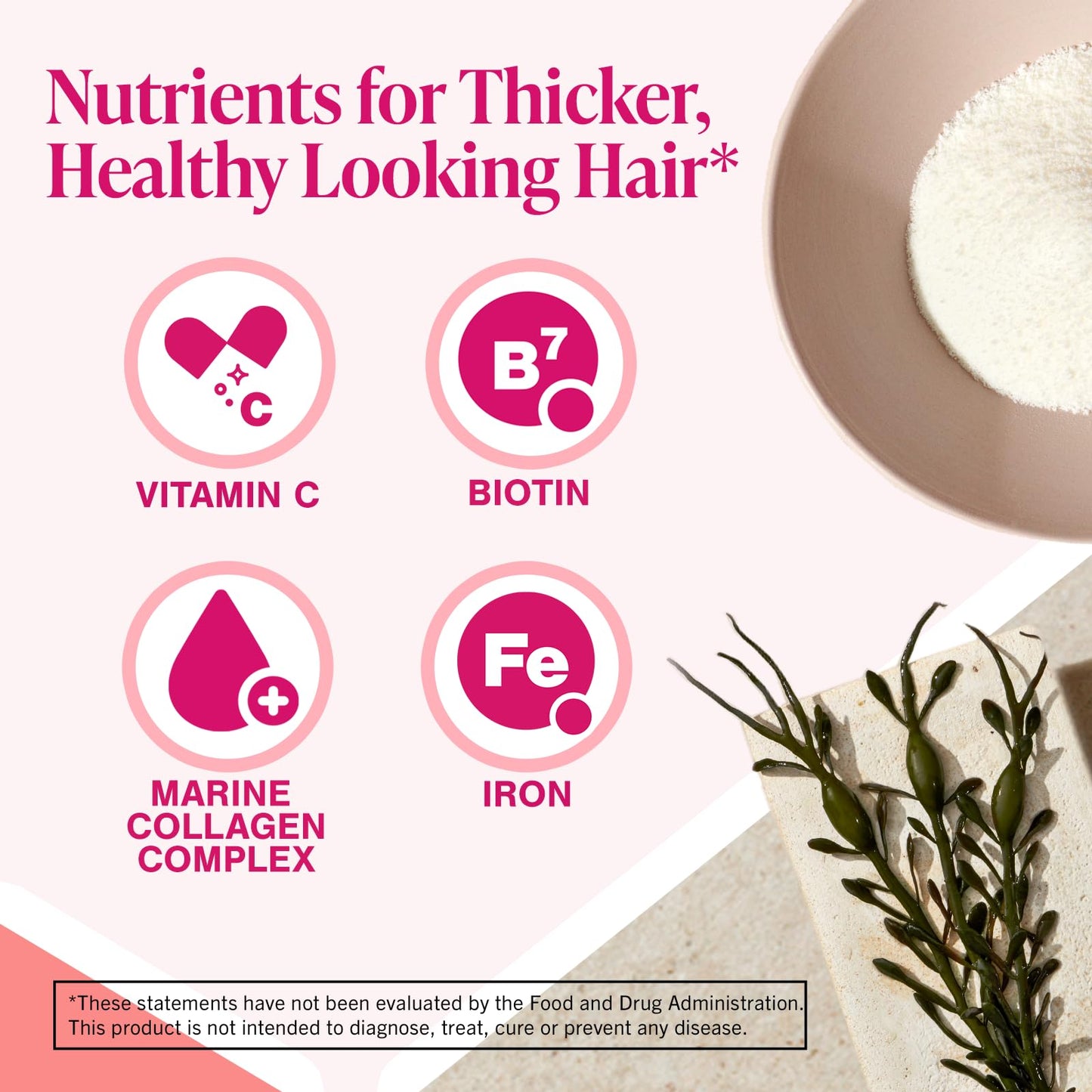 Viviscal Women's Hair Growth Supplement – Nourish Thinning Hair and Increase Hair Thickness – With AminoMar Collagen, Biotin, Zinc, Vitamin C, and Iron – 60 Tablets (30-Day Supply)