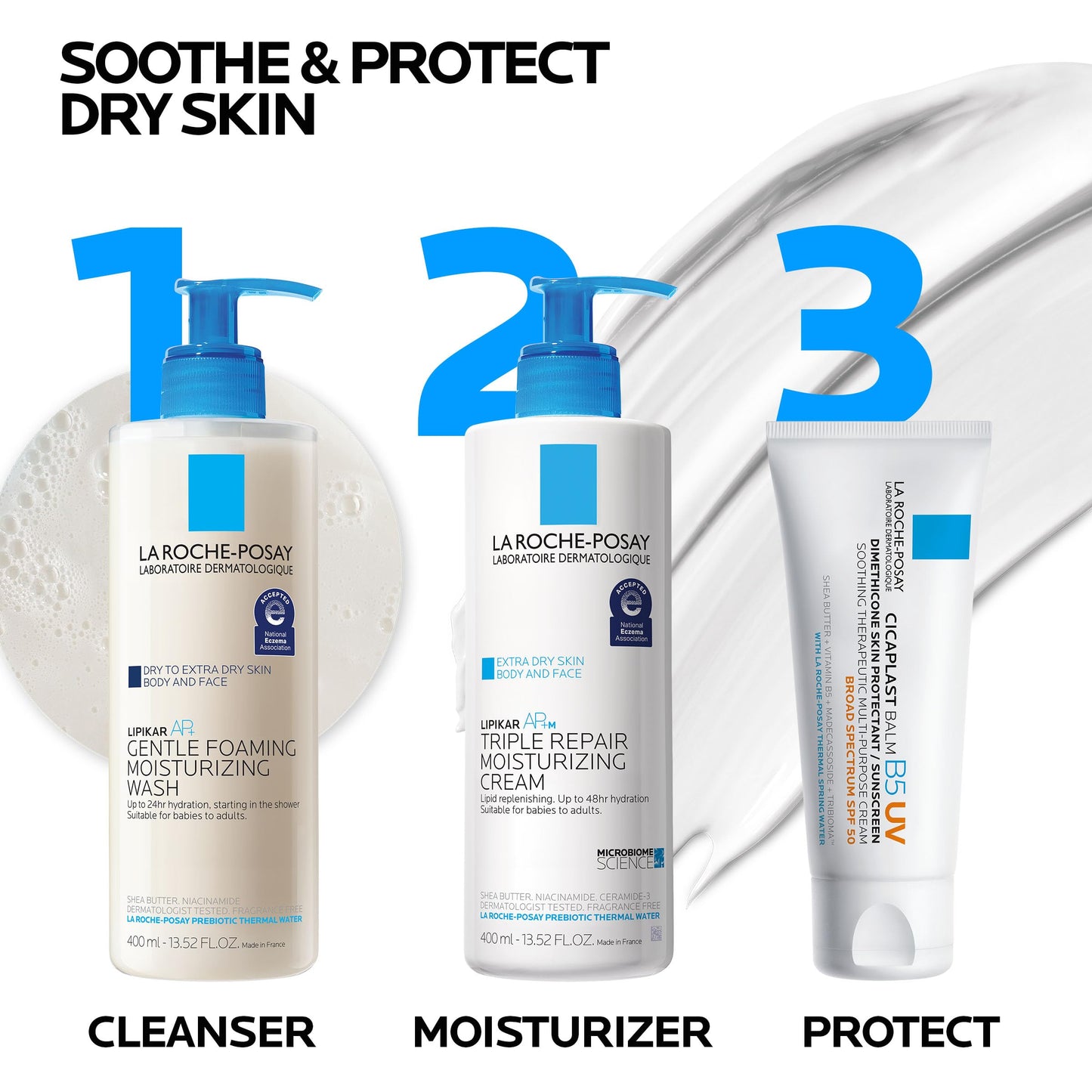 La Roche-Posay Cicaplast Balm B5, Madecassoside + Shea Butter + Vitamin B5 Panthenol, Healing Ointment & Therapeutic Multi Purpose Calming Cream for Dry & Irritated Skin, Paraben Free