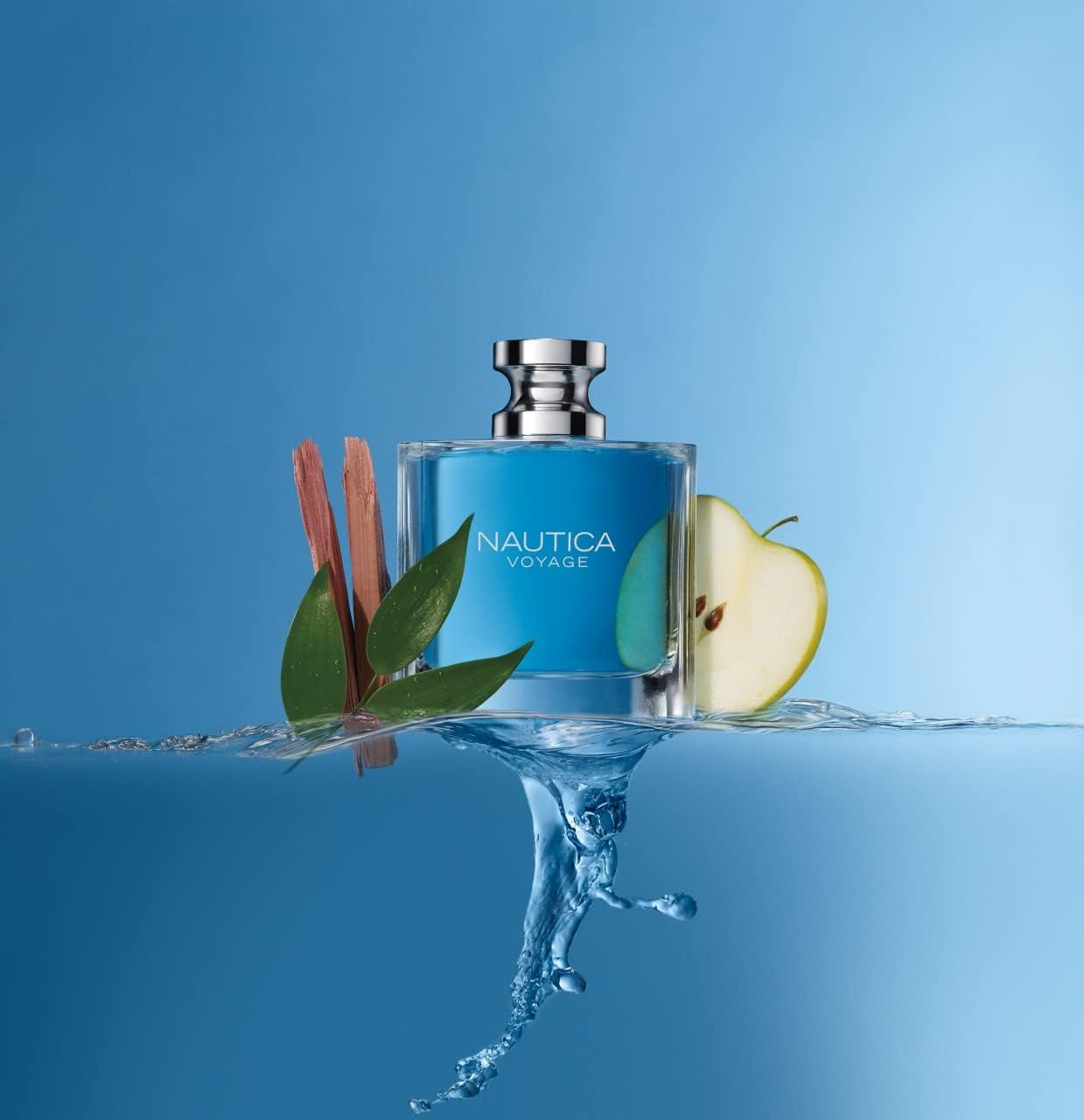 Nautica Voyage Eau de Toilette 3.3 fl oz (Pack of 1), Notes of Apple, Cedarwood, Mimosa, Men's Fragrance, Long Lasting, Everyday Fragrance, Travel Size