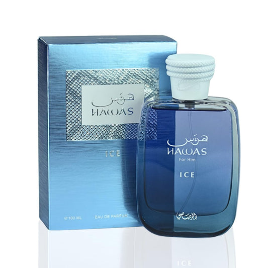 RASASI Hawas for Men EDP, Long-Lasting Pour Homme Spray, Aquatic Scent Designed to Embody Masculine Strength and Vigor, Signature Bottle, 3.38 OZ