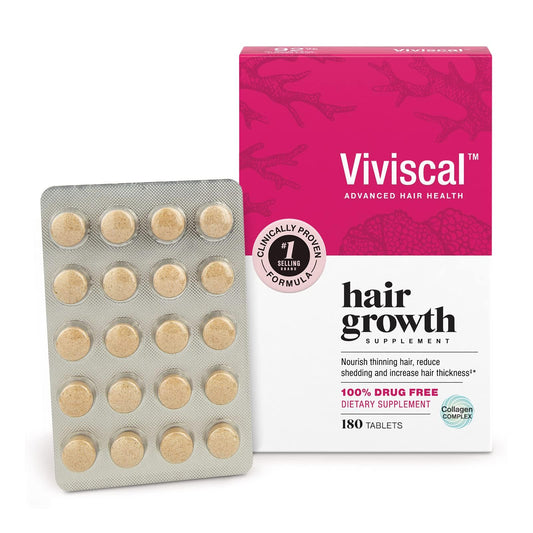 Viviscal Women's Hair Growth Supplement – Nourish Thinning Hair and Increase Hair Thickness – With AminoMar Collagen, Biotin, Zinc, Vitamin C, and Iron – 60 Tablets (30-Day Supply)